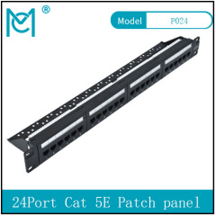 Modular Patch Panel Unshielded 24-Port Blank 1U Rack Mount Black Color Cat5e Patch panel