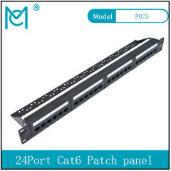 Modular Patch Panel Unshielded 24-Port Blank 1U Rack Mount Black Color Cat6