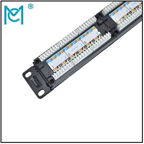 Modular Patch Panel Unshielded 24-Port Blank 1U Rack Mount Black Color 24Port Cat 6