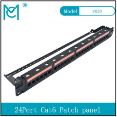 Modular Patch Panel Unshielded 24-Port Blank 1U Rack Mount Black Color Cat6
