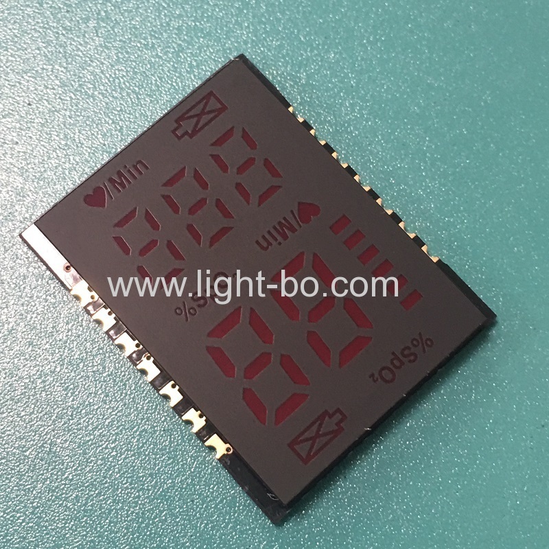Hot sale ultra thin 2.8mm ONLY customized Red SMD LED Display for Finger Pulse Oximeters