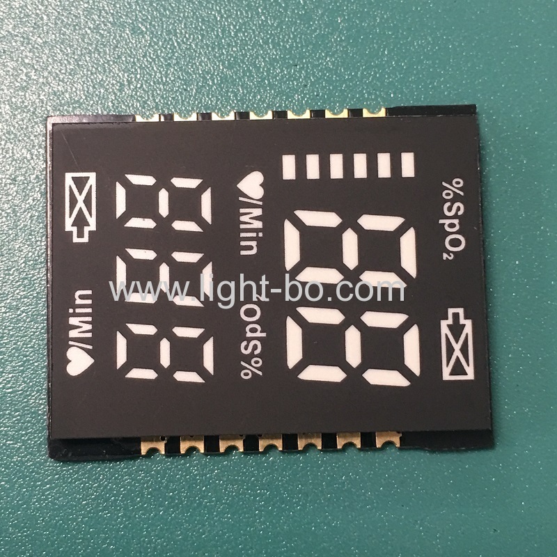 Ultraweiß Hot Sale Ultradünne 2,8 mm nur kundenspezifische SMD-LED-Anzeige für Fingerpulsoximeter