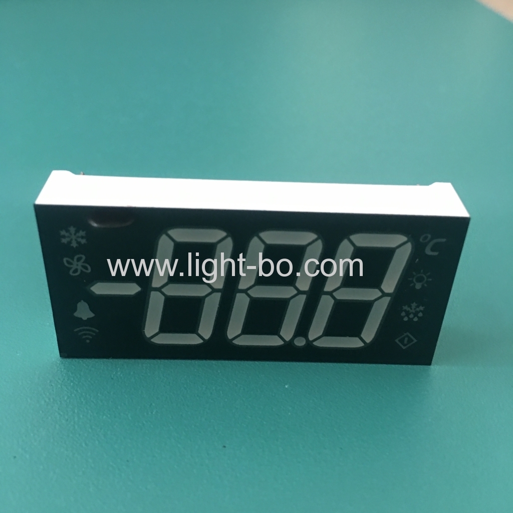 Super bright Yellow Green Triple Digit 7 Segment LED Display common cathode for Refrigerator Control