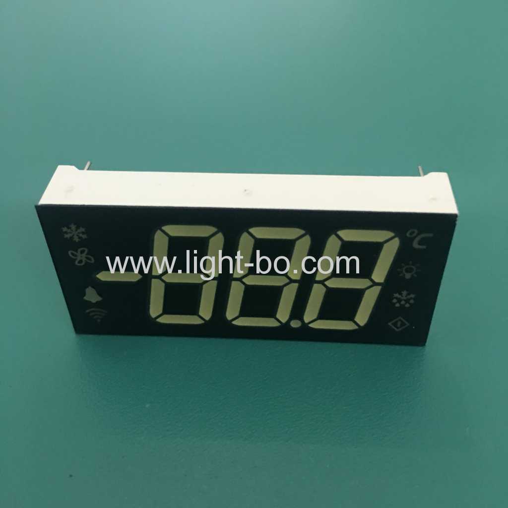 kundenspezifische ultraweiße 3-stellige 7-Segment-LED-Anzeige gemeinsame Kathode für Kühlschranksteuerung