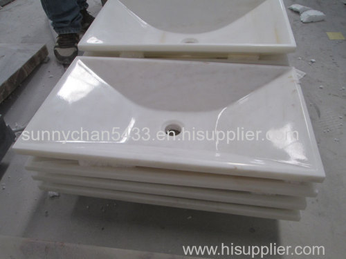 White Jade Marble Stone Basins