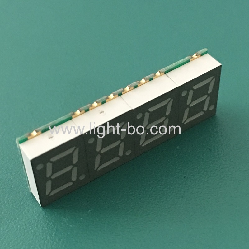 Ultra fino 4 dígitos 7mm smd 7 segmento display catodo comum para painel de instrumentos