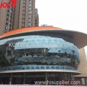 Building glass factory high quality flat and curved structural facade insulated curtain wall glass