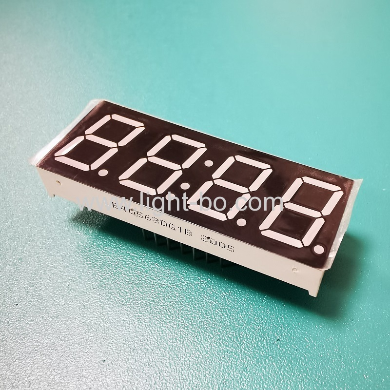 reine grüne 0,56 "4-stellige 7-Segment-LED-Uhr Anzeige gemeinsame Kathode für Haushaltsgeräte