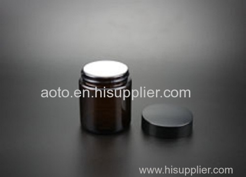 Amber Color Glass Jar For Cosmetic Cream