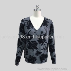 printed sweater viscose polyamide blend