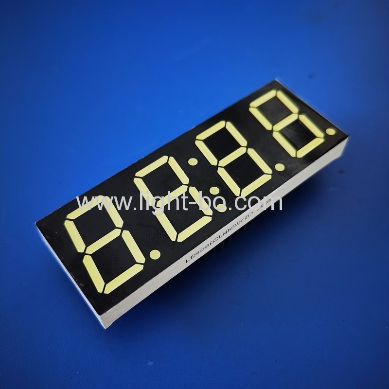 Affichage d'horloge LED ultra blanc de 0,8 pouces à 4 chiffres et 7 segments, cathode commune pour minuterie d'horloge