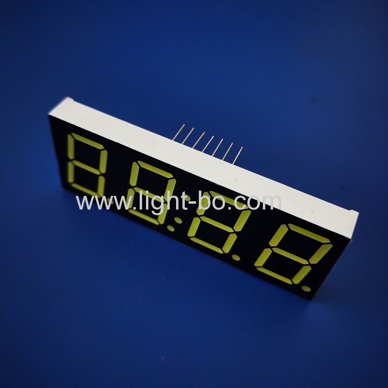 Affichage d'horloge LED ultra blanc de 0,8 pouces à 4 chiffres et 7 segments, cathode commune pour minuterie d'horloge