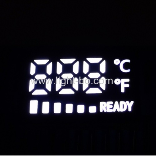 Ultra white customized 3 Digits 7 Segment LED Display common anode for temperarture indicator