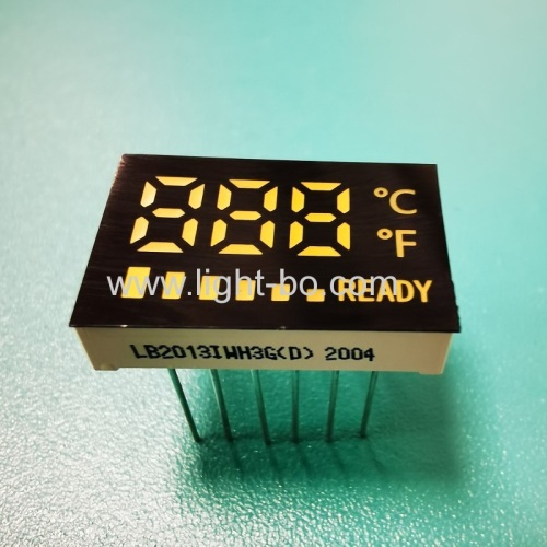 Ultra white customized 3 Digits 7 Segment LED Display common anode for temperarture indicator
