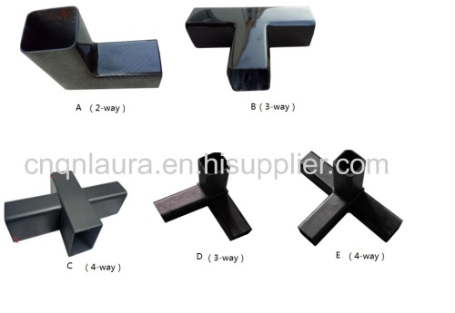 2 way 3 way 4 way carbon fiber squre/rectangular joint for square tube/rectangular tube