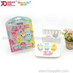 Soododo Puzzle Animal Popsicle Pencli Eraser