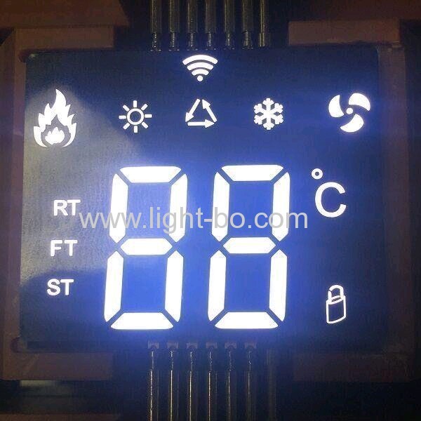 display a led smd personalizzato di colore bianco ultra sottile per il regolatore di temperatura ambiente
