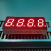 Ultra Red 0.3inch 4 digit 7 segment led display with Red segments black surface