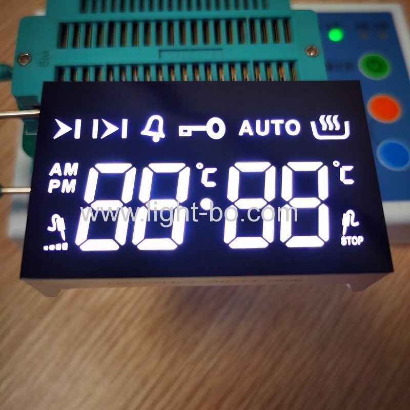 Low cost white color 4 Digit LED Display common cathode for oven timer control