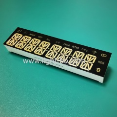 Ultra white custom design 8 digit 14 segment led display common cathode for Blue Speaker