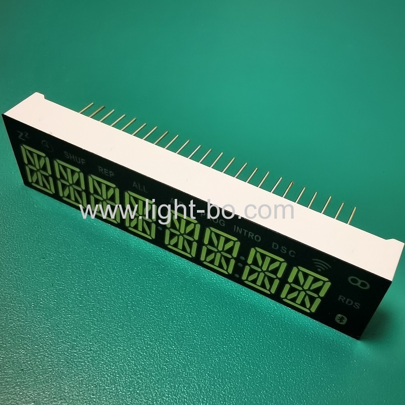 design personalizzato ultra bianco 8 cifre 14 segmenti led display catodo comune per altoparlante blu