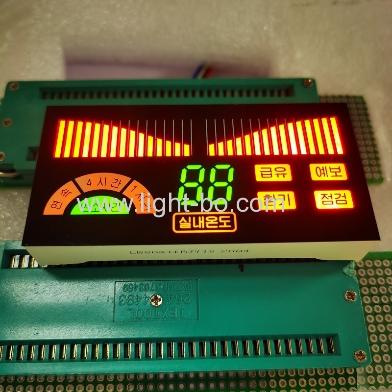 design personalizzato 3 colori 7 segmenti led display per pannello di controllo del condizionatore d'aria