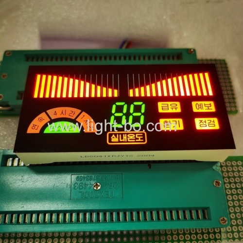 Design personalizado 3 cores 7 segmento display led para painel de controle do ar condicionado