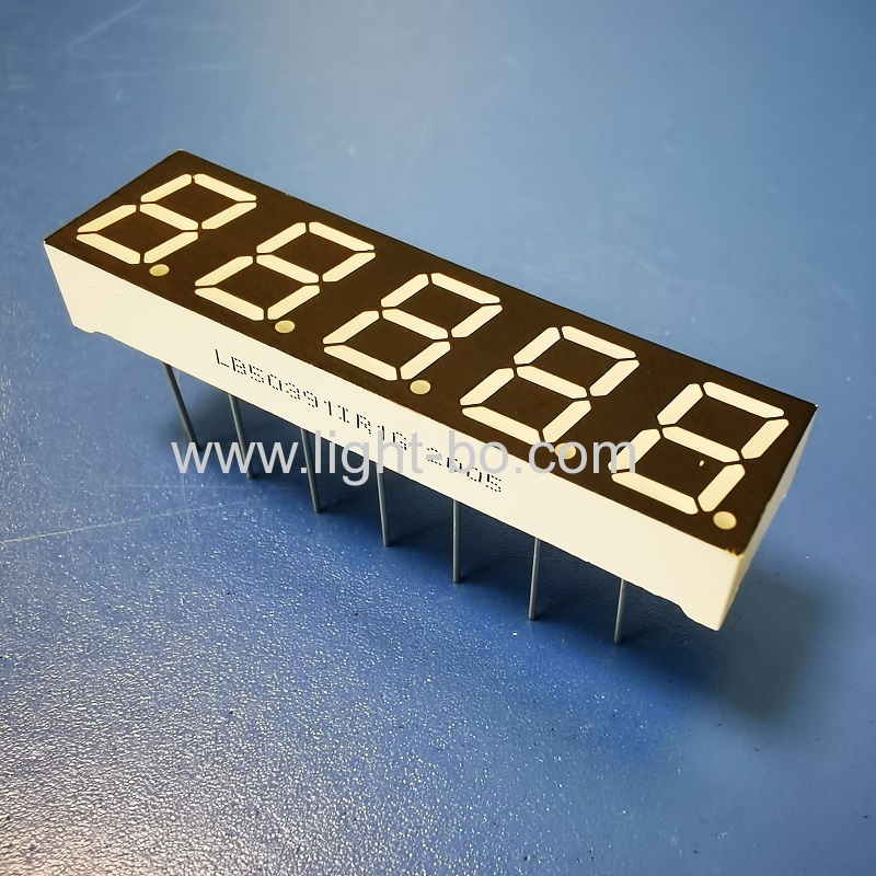 Super Red 0.39" 5 Digit 7 Segment LED Display common anode for process control