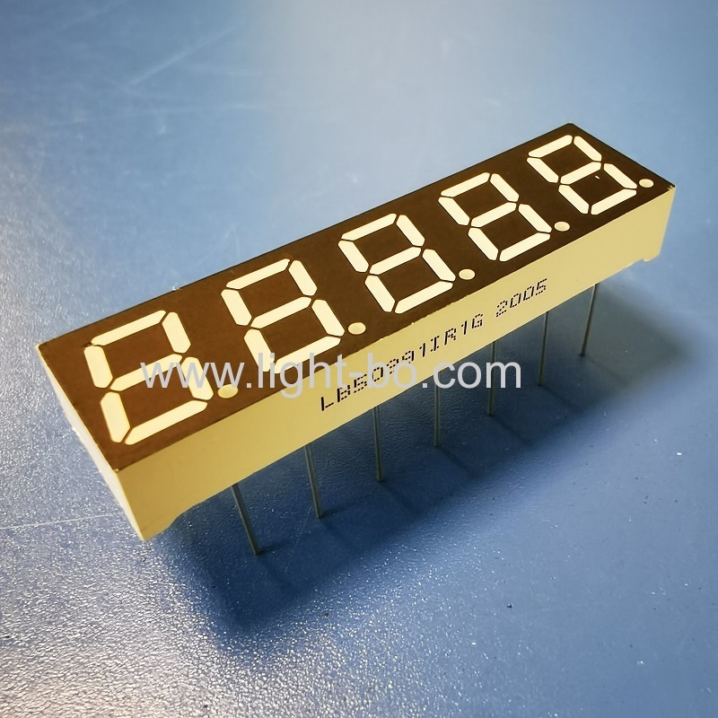 Super Red 0.39" 5 Digit 7 Segment LED Display common anode for process control