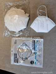 KN95 Disposable respiratory face mask without air valve