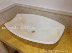 White Onyx Bathroom Sinks