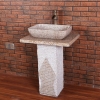 G682 Granite Bathroom Pedestal Sink