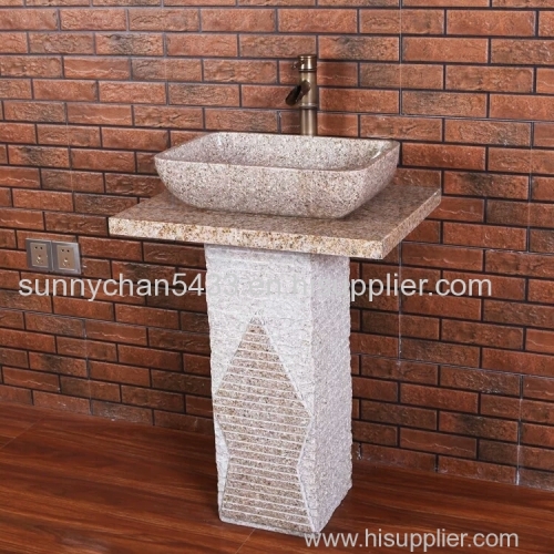 G682 Granite Bathroom Pedestal Sink