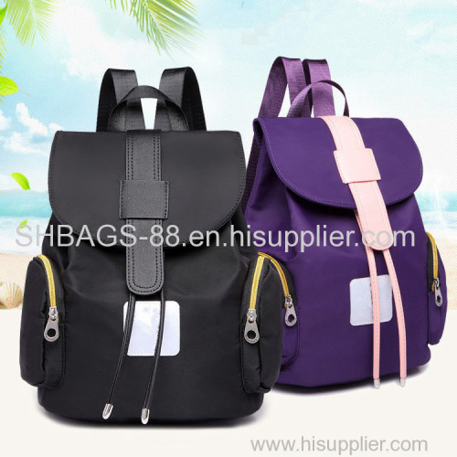 Nylon waterproof backpack for women leisure travel daypack