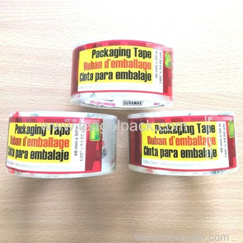 Super Clear Packing Tape 48mmx50M (1.89"x54.68Yds) Ultra Transparent Packing Tape 48mmx50M