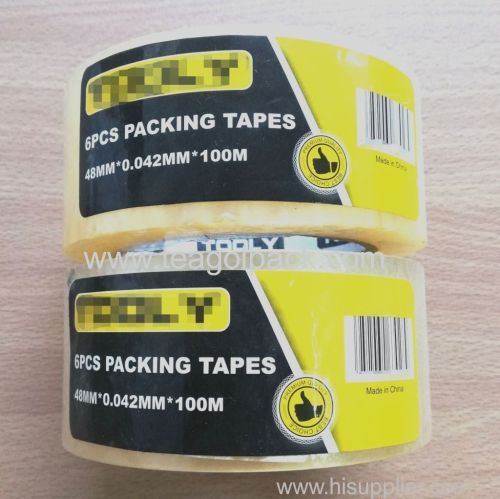 Packing Tape 6Pcs Set 48mmx100Mx0.042mm
