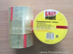 Set of 3 Adhesive Packing Tape 48mmx50M Clear & Brown Color