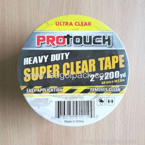 Heavy Duty Super Clear Packing Tape 48mmx182.M (2 x200Yd)