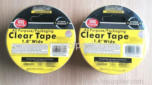 All Purpose OPP Adhesive Packaging Tape Clear 1.8"x55Yards