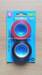2 Pack Insulating Tape 18mmx10M Black/Red