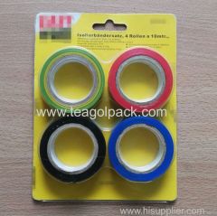 Set of 4 Coloured PVC Insulating Tape 19mmx10M