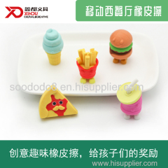 Soododo Puzzle Fast Food Pizze Shaped Eraser