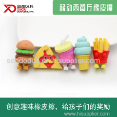 Soododo Puzzle Fast Food Pizze Shaped Eraser