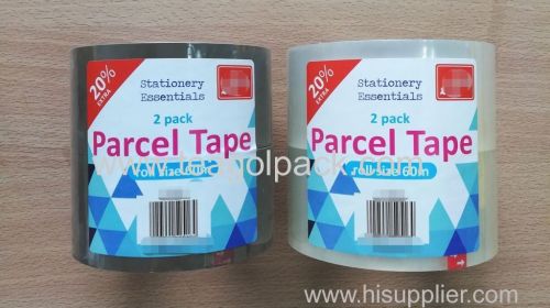 Stationery Essentials 2 Pack Parcel Tape 60M