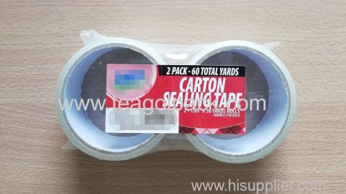 2 Pack Carton Sealing Tape Clear 1.89 x30Yards (48mmx27M)
