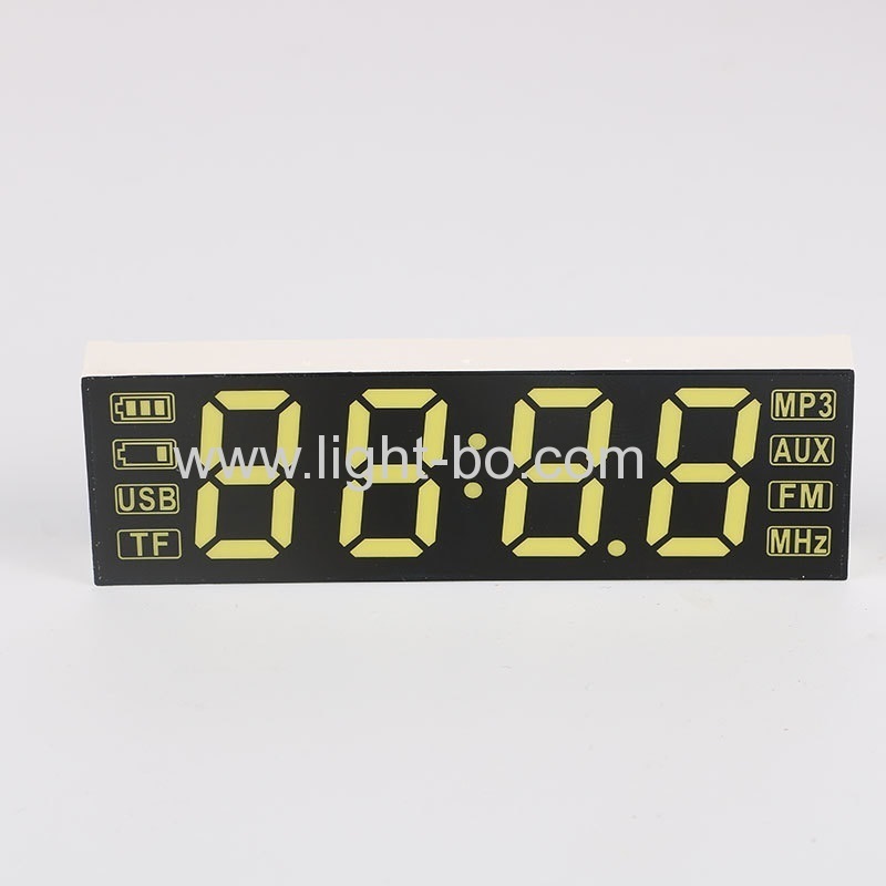 Ultra white Customized 21mm 4 Digits 7 segment led display common cathode for bluebooth speaker