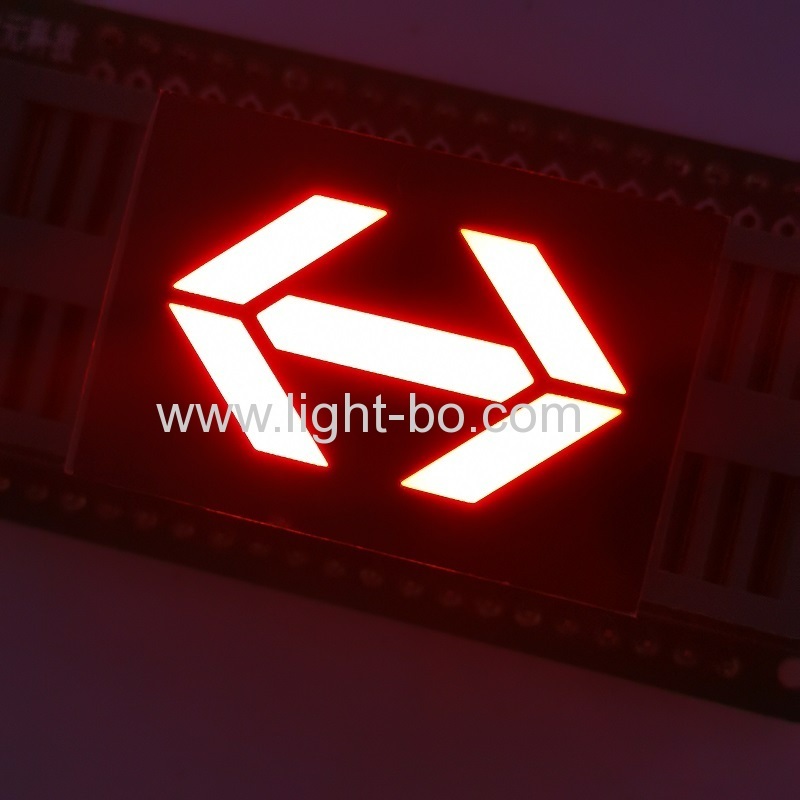 ultrahelle rote 1-Zoll-Doppelpfeil-LED-Anzeige gemeinsame Anode für Fahrtrichtungsanzeiger