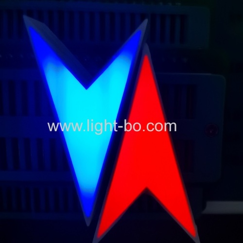 pantalla led de flecha azul / roja de doble color para el indicador de dirección del elevador
