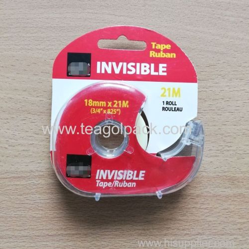 Invisible Tape 18mmx21M (3/4 x825 )White with Clear Dispenser