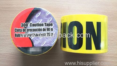 3"x300feet (3"x90M) Yellow Caution Tape Yellow Background with Black "Caution" Printing